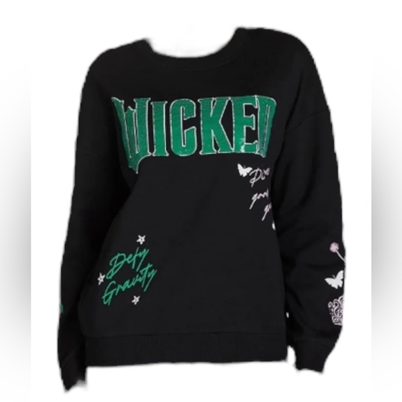 Wicked the movie sequin sweater flip WICKED letters from pink to green - Picture 14 of 17